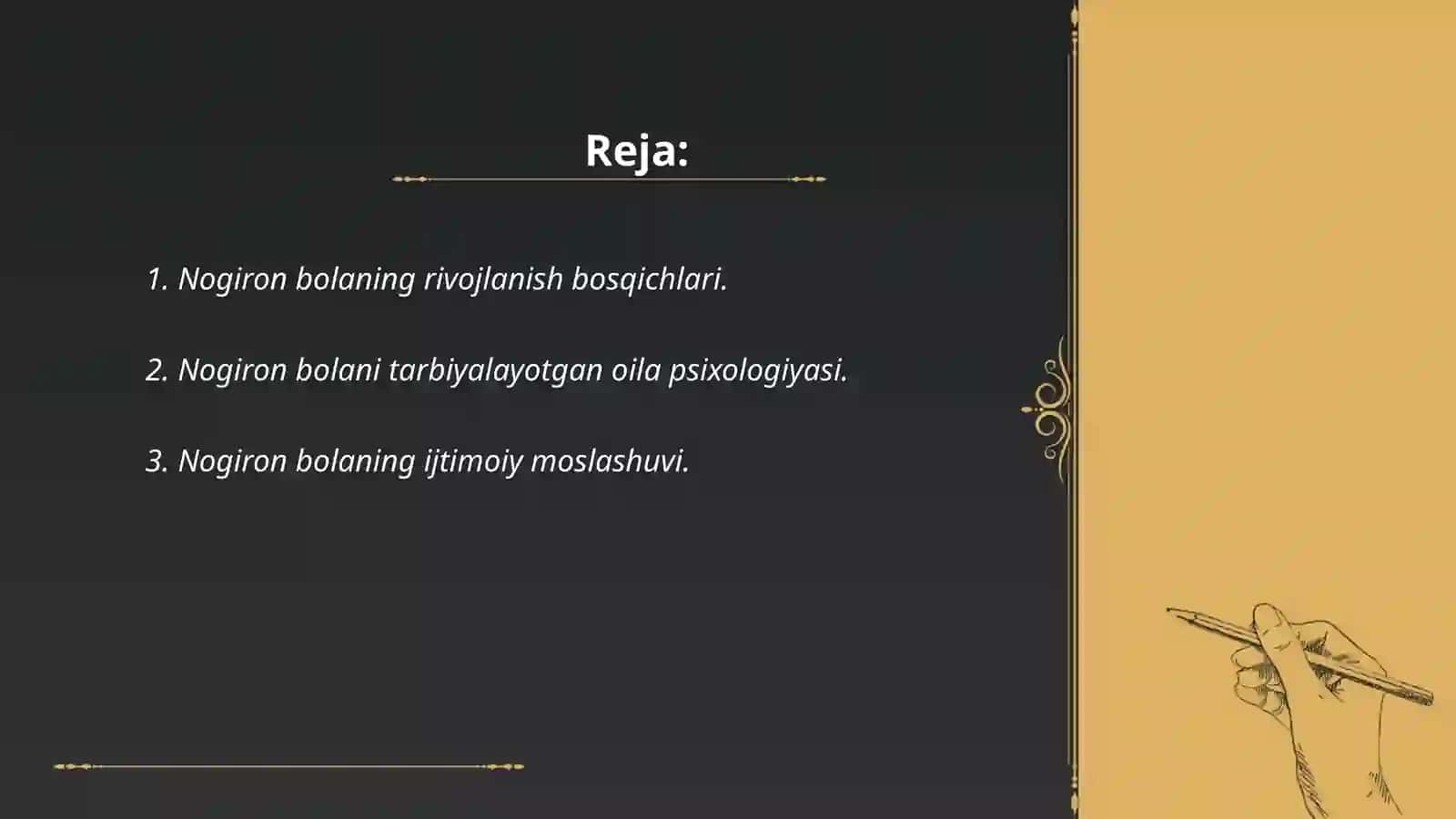 Nogiron bolaning rivojlanish bosqichlari 2