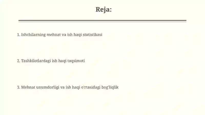 KORXONALARDA XODIMLAR MEHNATI VA ISh HAQI STATISTIKASI 2
