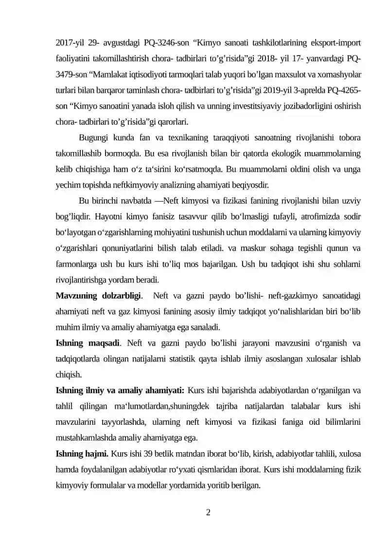 NEFT VA GAZNI QAYTA ISHLASHDA KIMYOVIY ASOSLAR 2