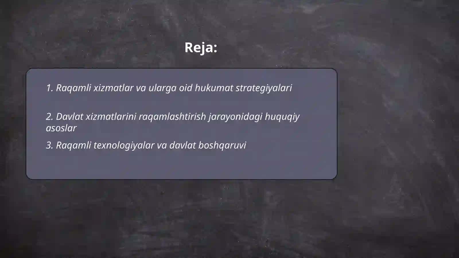 Davlat xizmatlarini raqamlashtirish: huquqiy islohotlar va ularning samaradorligi 2