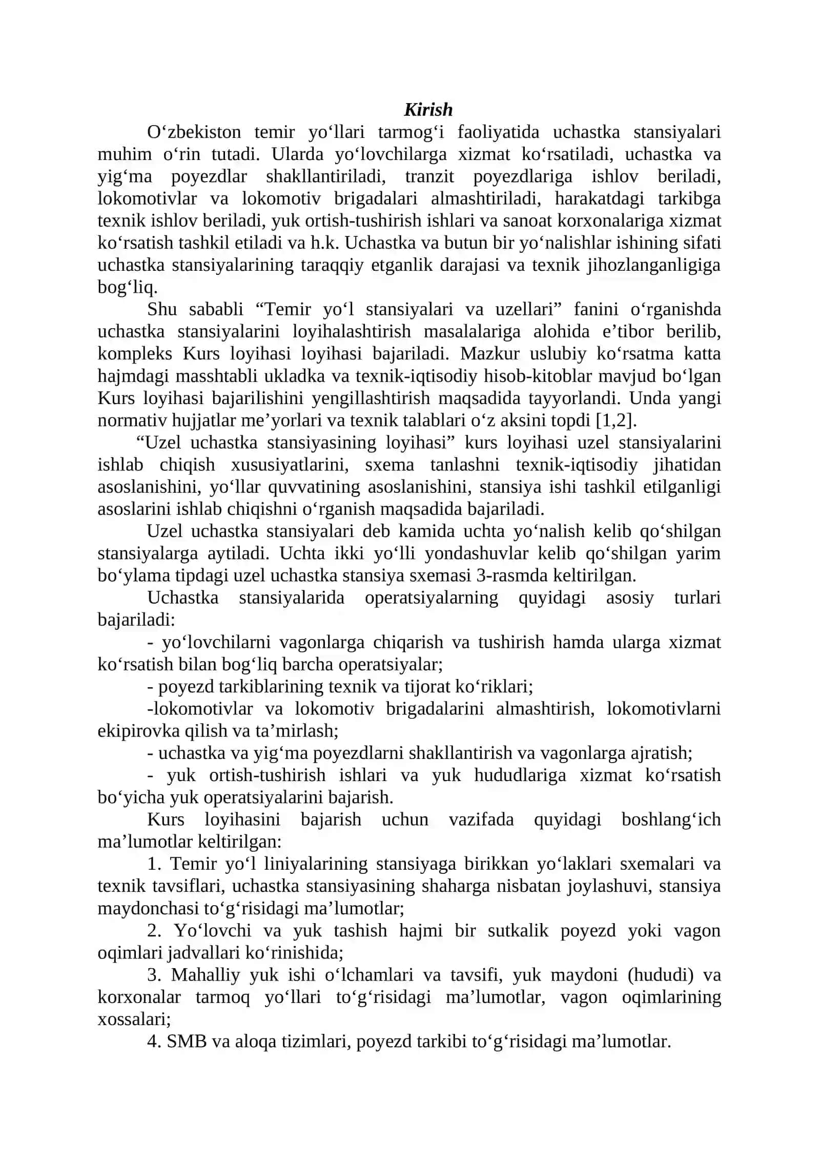 Yangi uzel uchastka bekati loyihasi 2