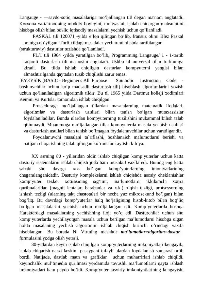 Zamonaviy dasturlash texnologiyalari 2