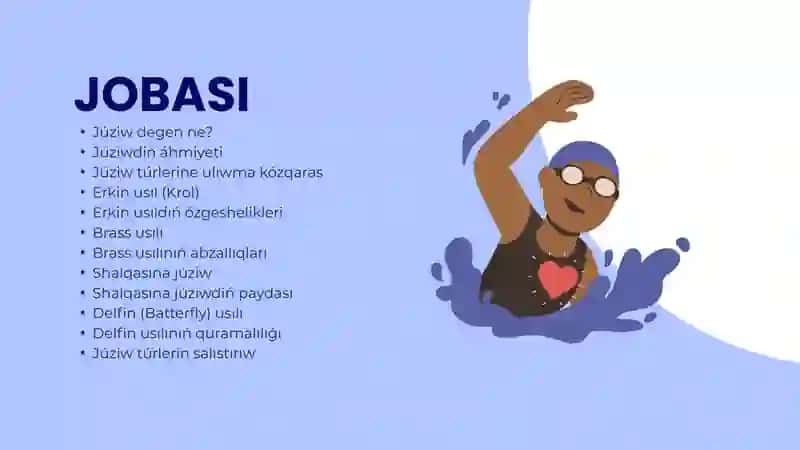 JÚZIW TÚRLERI HAQQINDA TUSINIK JOBASI 2