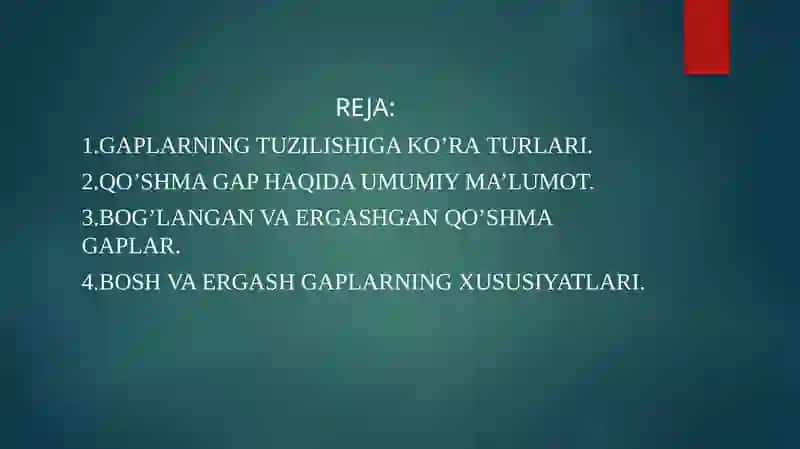 Gaplarning tuzilish jihatidan turlari 2
