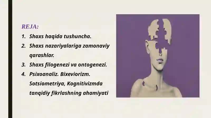 SHAXSNI EVOLYUTSION JIHATDAN RIVOJLANISHI 2
