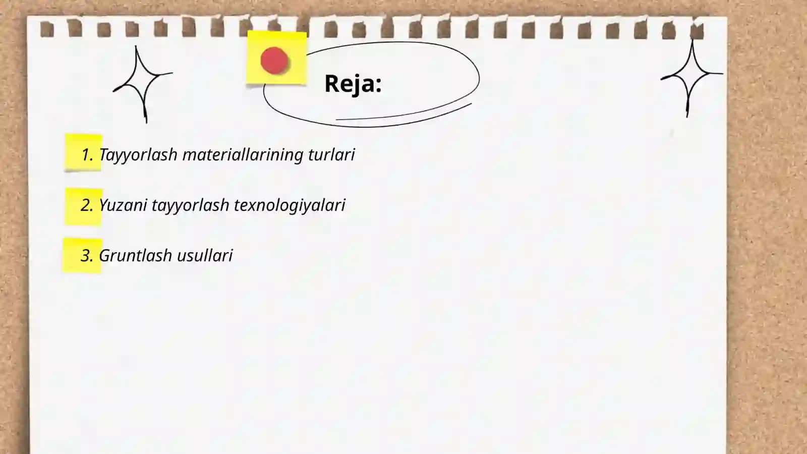 Tayyorlash materiallarining turlari 2