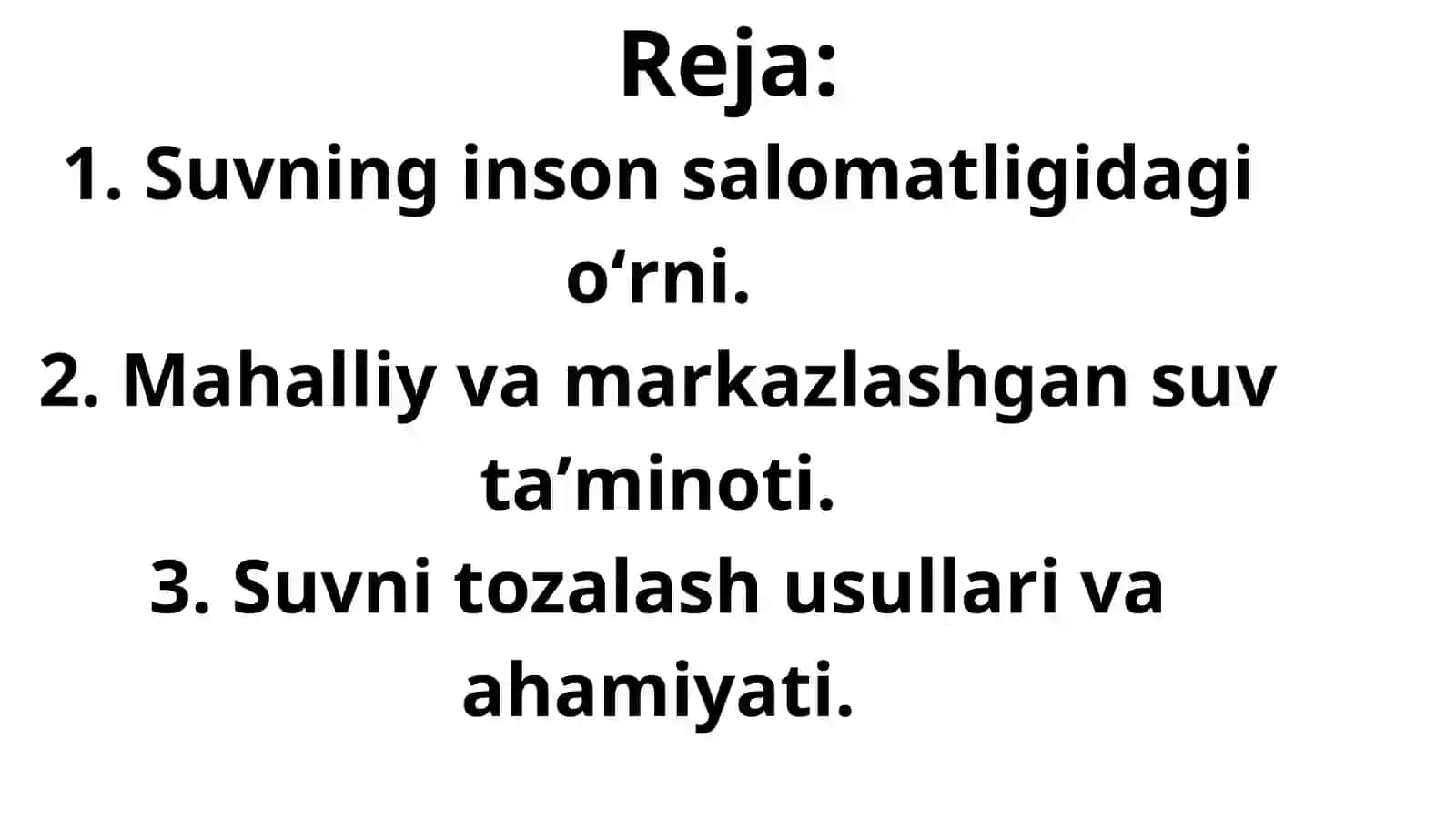Mahalliy va markazlashgan suv taʼminoti: Gigiyenik ahamiyati 2