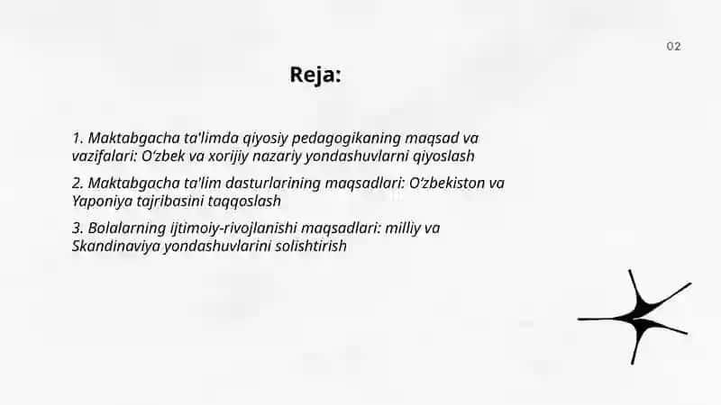 Maktabgacha ta'limda qiyosiy pedagogika fanining maqsad va vazifalari 2