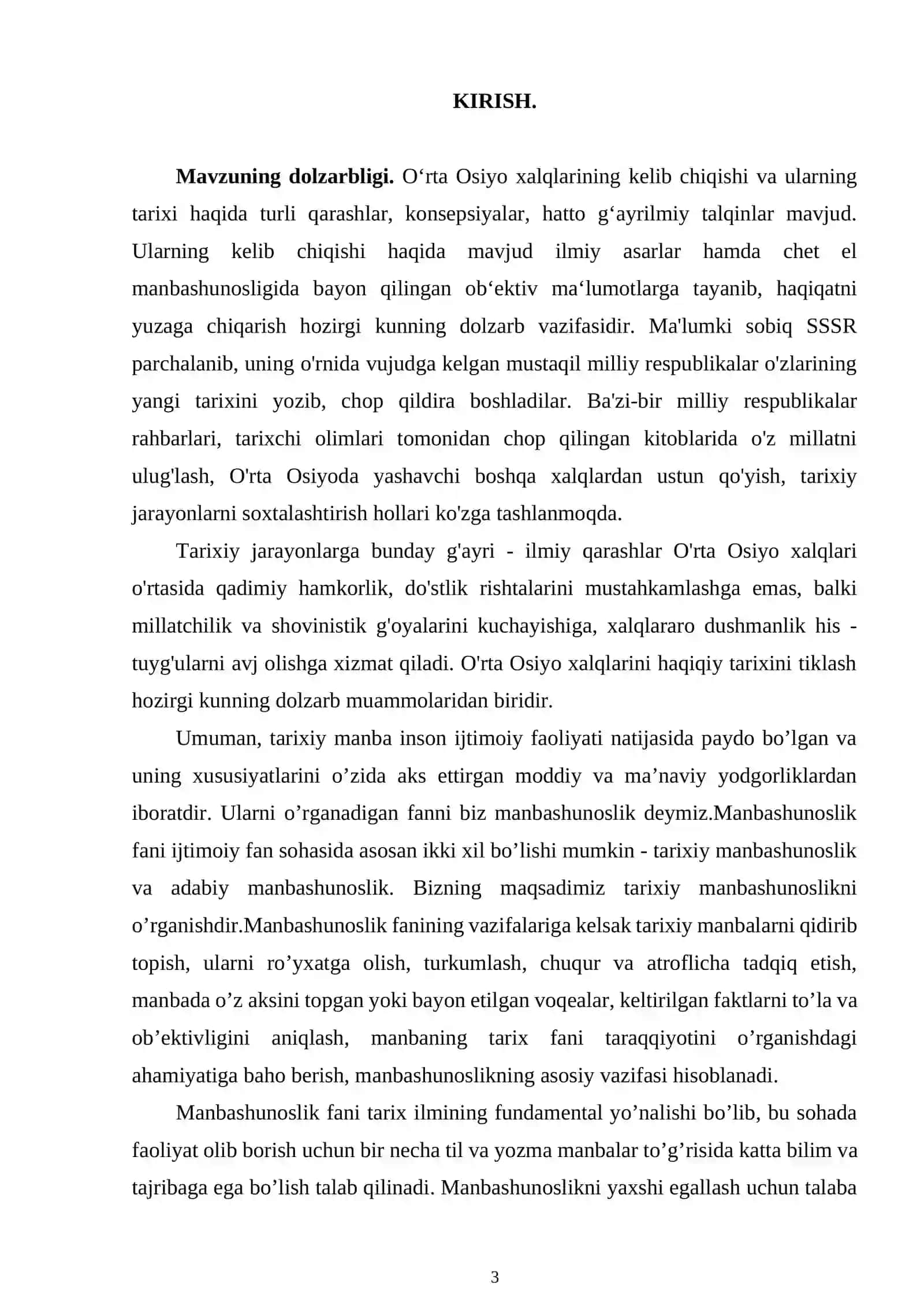Qadimgi turkiy manbalar ilk o’rta asrlar O’rta Osiyo tarixiga oid manba sifatida 2