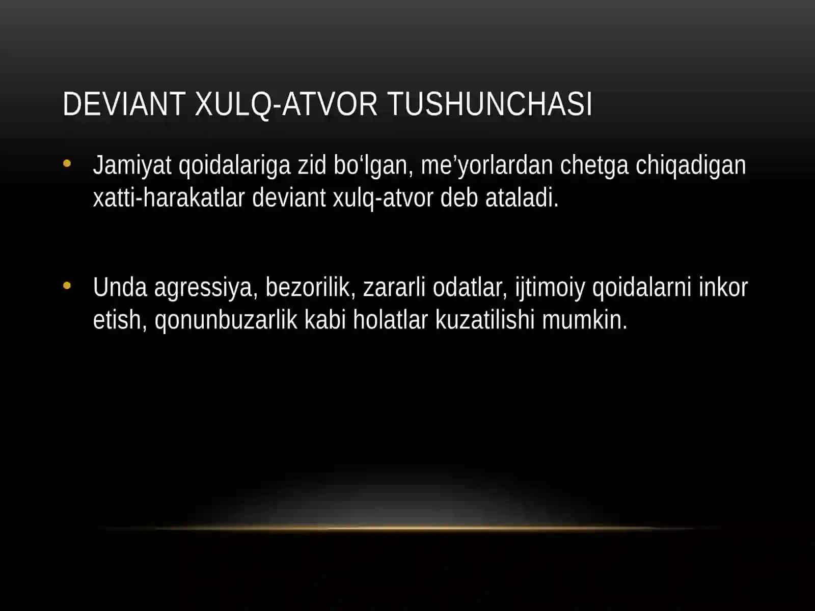 Yoshlar o’rtasida deviant xulq-atvor profilaktikasi 2