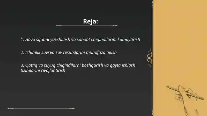 Mamlakatda ekologik vaziyatni yaxshilash 2