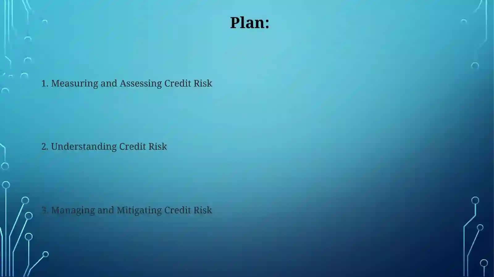 Credit risk 2