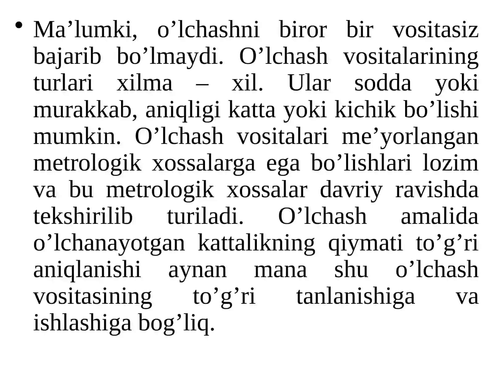 Metrologiya va standartlashtirish fanining rivojlanishi, maqsadi va vazifalari 2