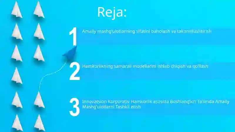Innovatsion Korporativ Hamkorlik asosida Boshlangʻich Taʼlimda Amaliy Mashgʻulotlarni Tashkil etish 2