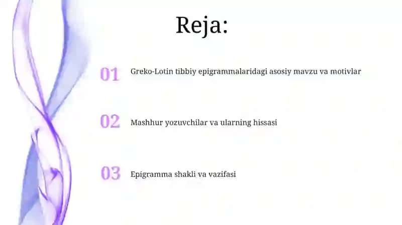 Yunon va lotin epigrammalari tibbiyot va salomatlik haqida 2
