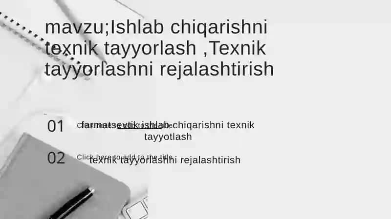 Farmatsevtik ishlab chiqarishni texnik tayyorlash 2