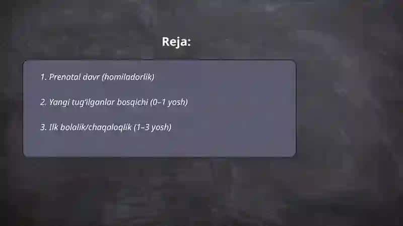 Yosh bosqichlari 2