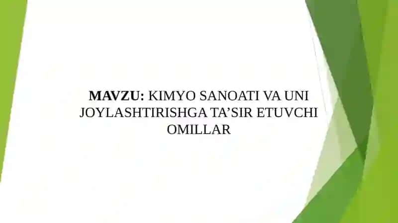 Ishlab chiqarish kuchlarini joylashtirish geografiyasi 2