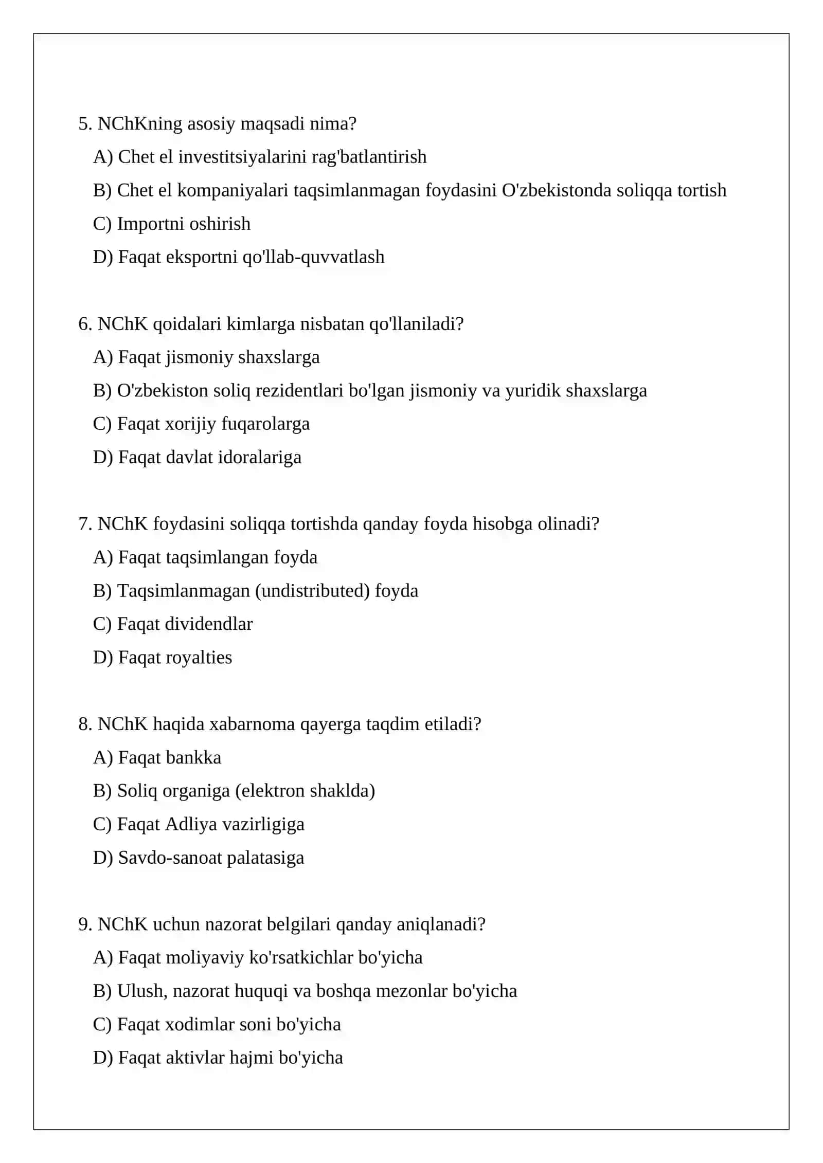 Soliq munosabatlarining subyekti sifatida nazorat qilinadigan chet el kompaniyalari 2