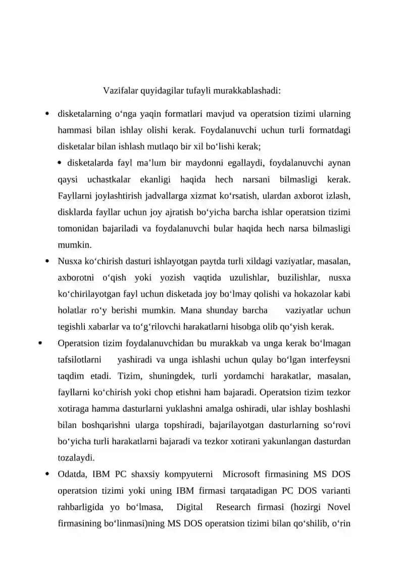 Kompyuter va mobil qurilmalar operatsion tizimlari 2