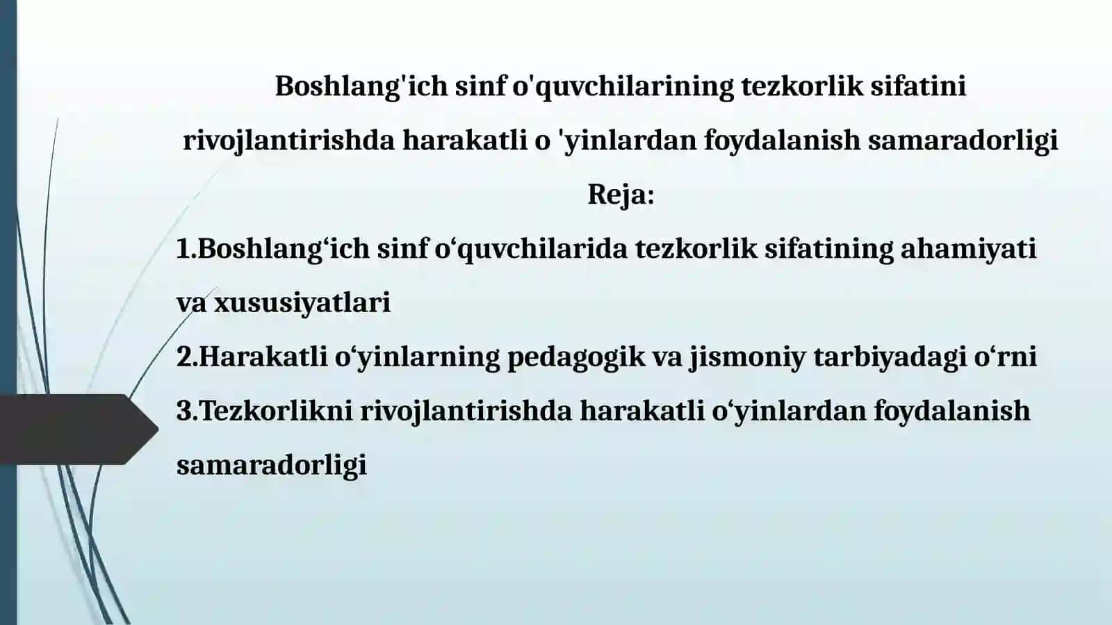 Harakatli o'yinlarning foydasi 2