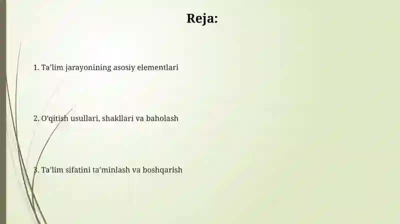 Taʼlim jarayonining asosiy elementlari 2