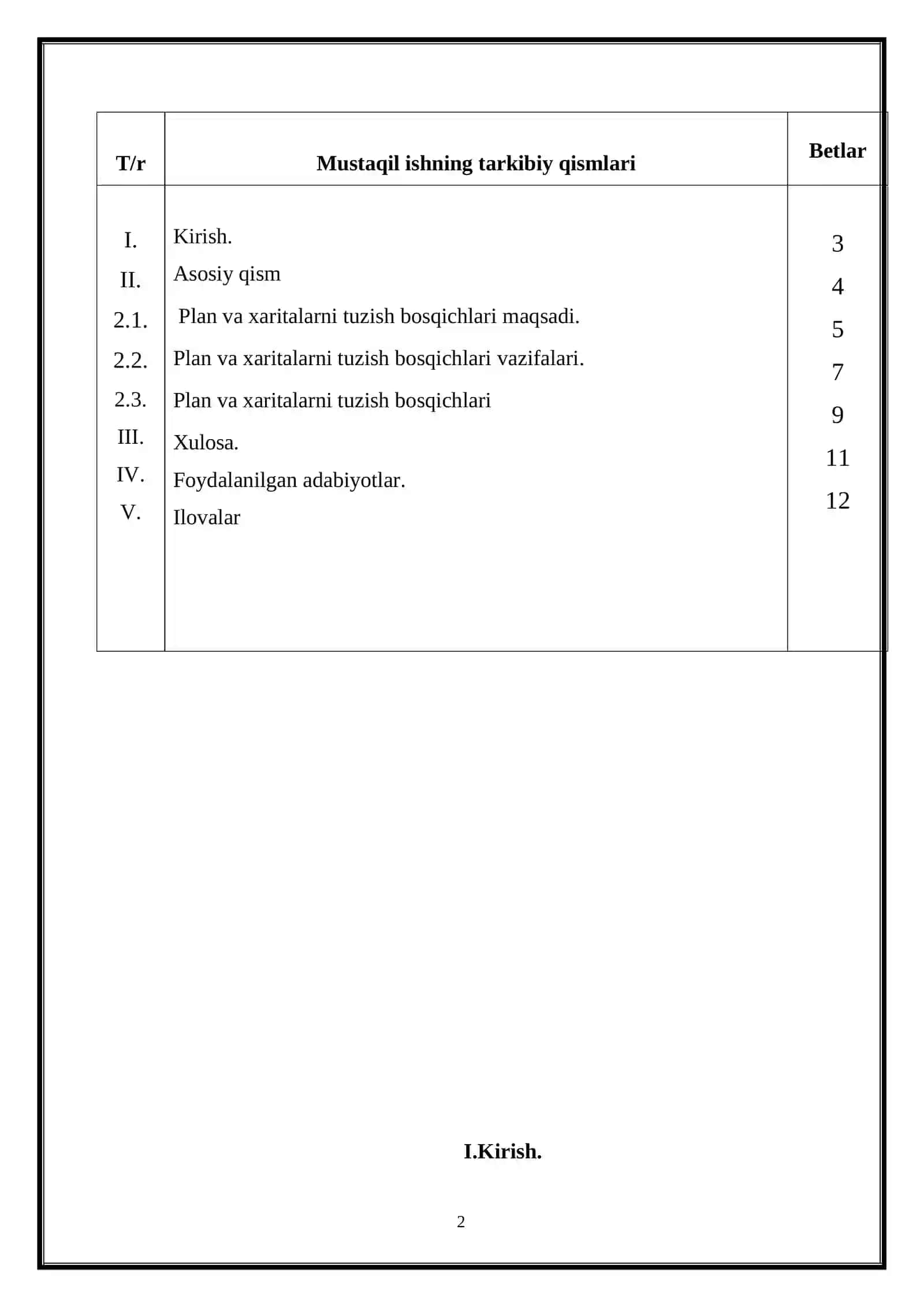 Plan va xaritalarni tuzish bosqichlari 2