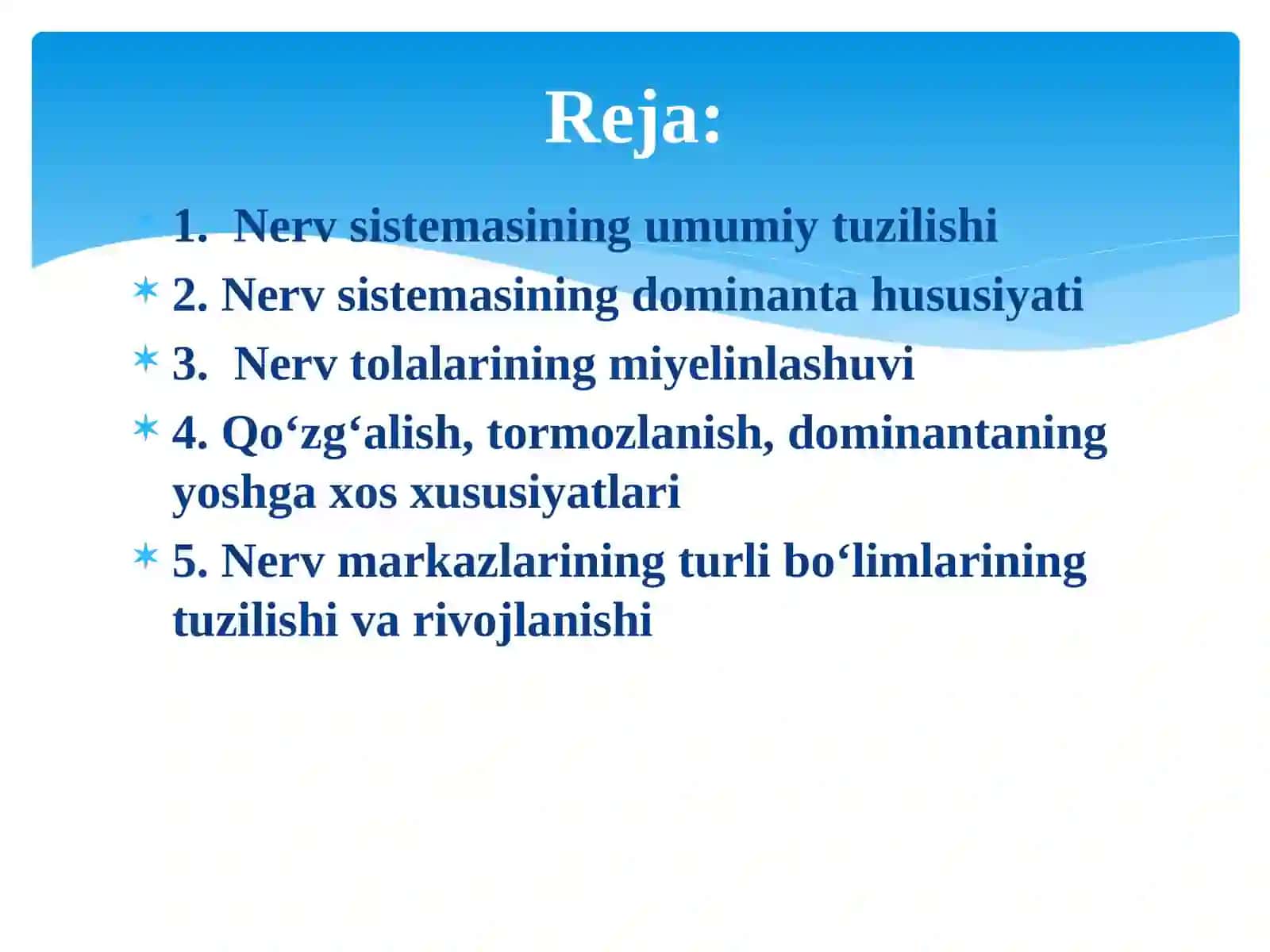 Nerv sistemasining umumiy tuzilishi 2