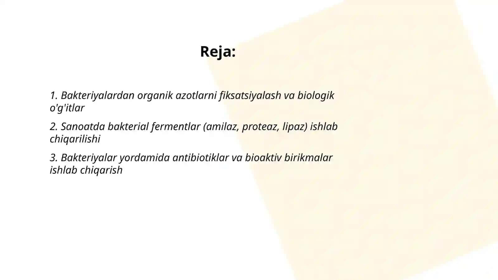 Bakteriyalardan sanoatda va qishloq xoʻjaligida foydalanilishi 2
