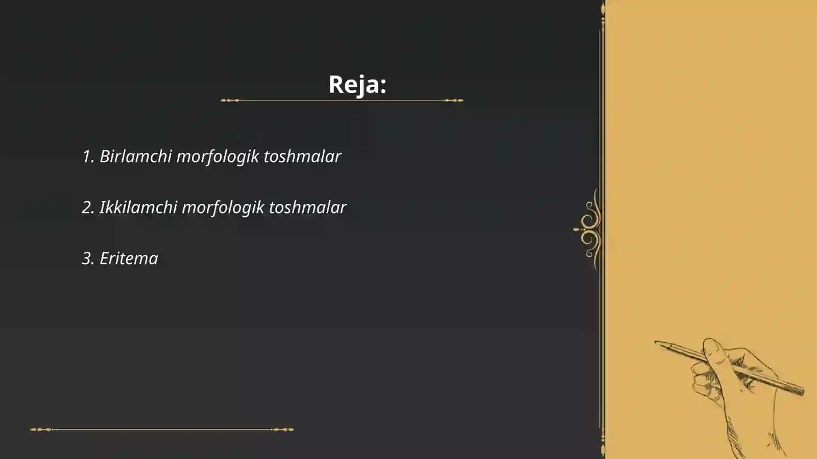 Birlamchi va ikkilamchi morfologik toshma elementlari 2