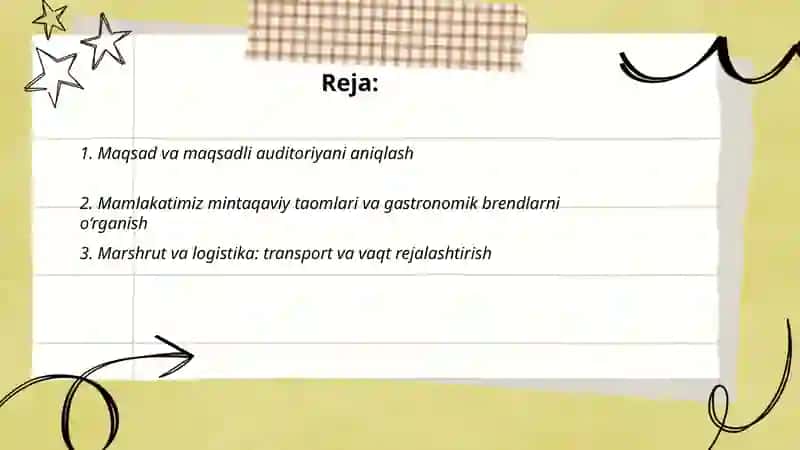 Mamlakatimizda gastronomik turni loyihalash 2