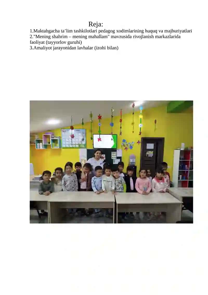 "Maktabgacha ta’lim tashkiloti tarbiyachisi" 2