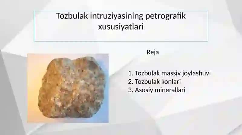 Foydali qazilma konlari geologiyasi 2