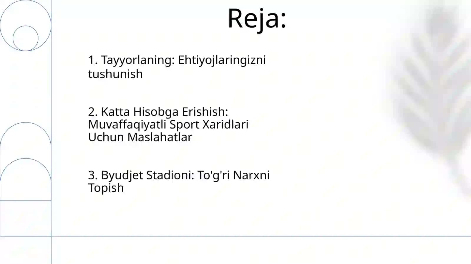 Sport xaridlar uchun maslahatlar 2
