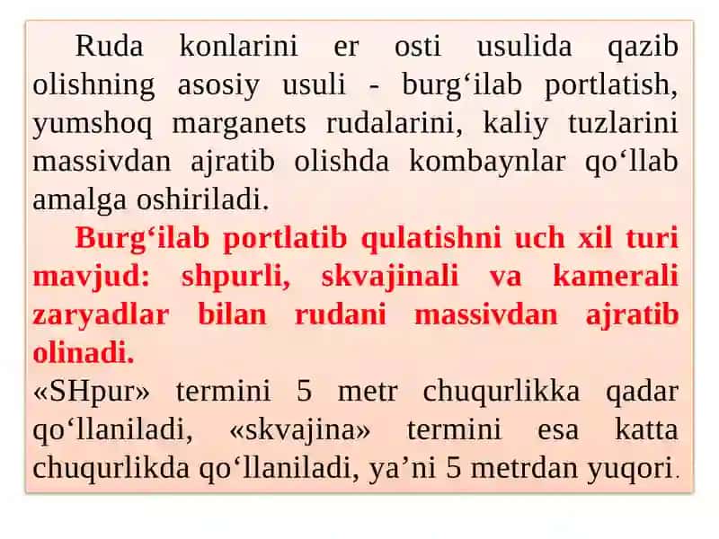 Rudani massivdan qo‘porib ajratish 2