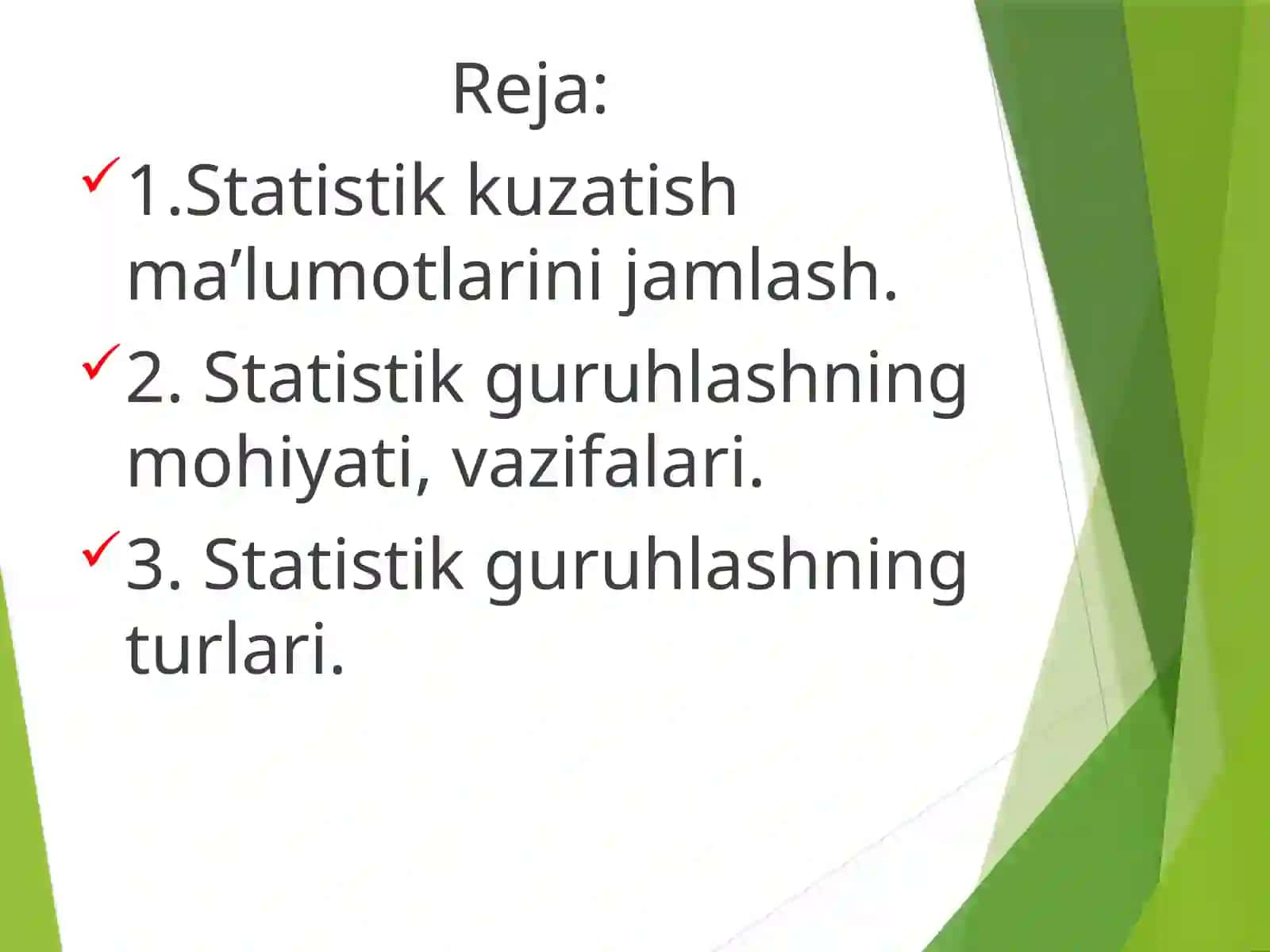 Statistik Kuzatish Ma'lumotlarini Jamlash 2