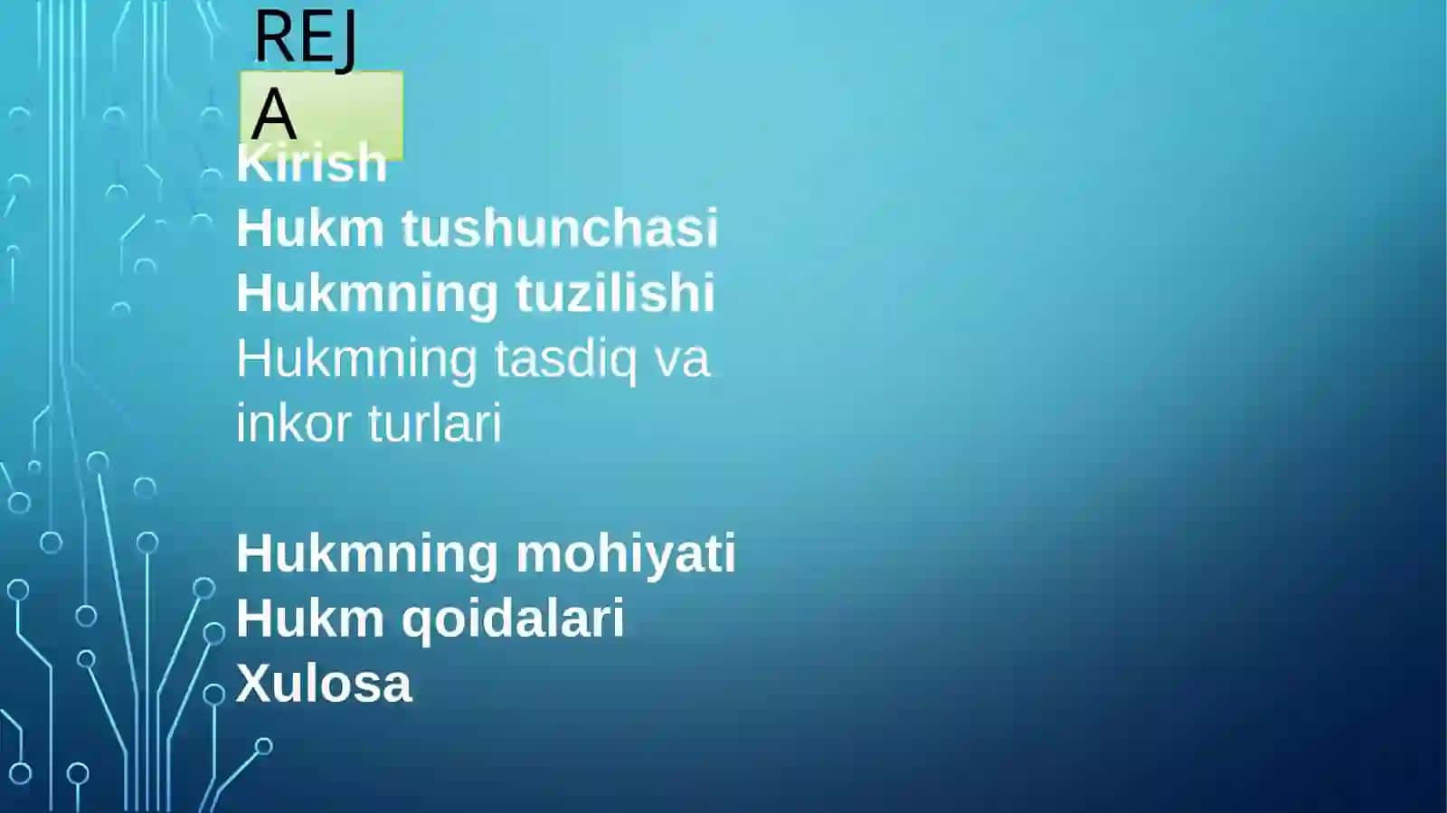 Hukmning mohiyati va qoidalari 2