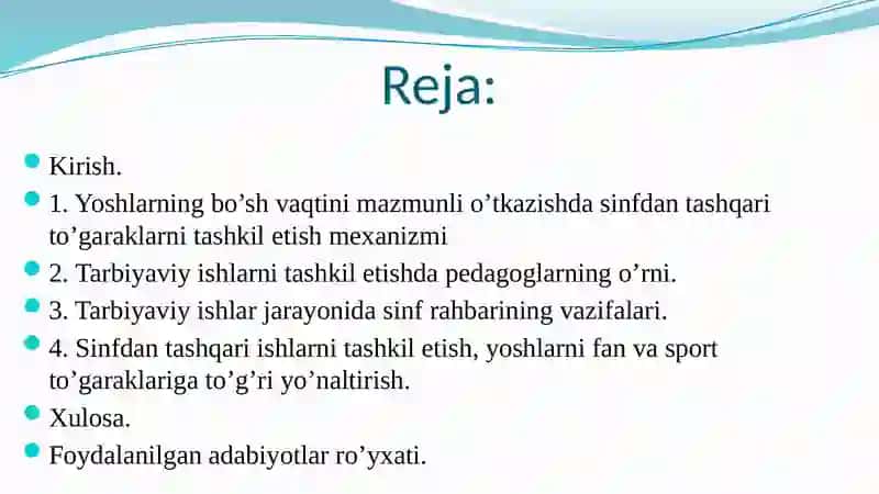 Sinfdan tashqari to’garaklarni tashkil etish mexanizmi 2