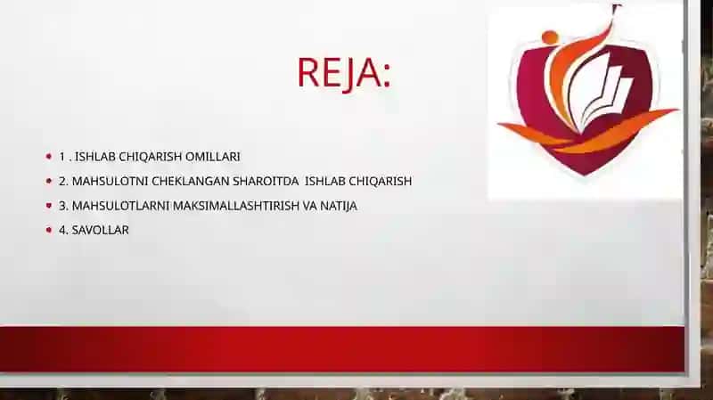 Ishlab chiqarish omillari 2