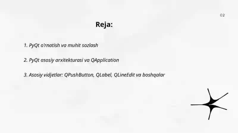 PyQt da ishlash 2
