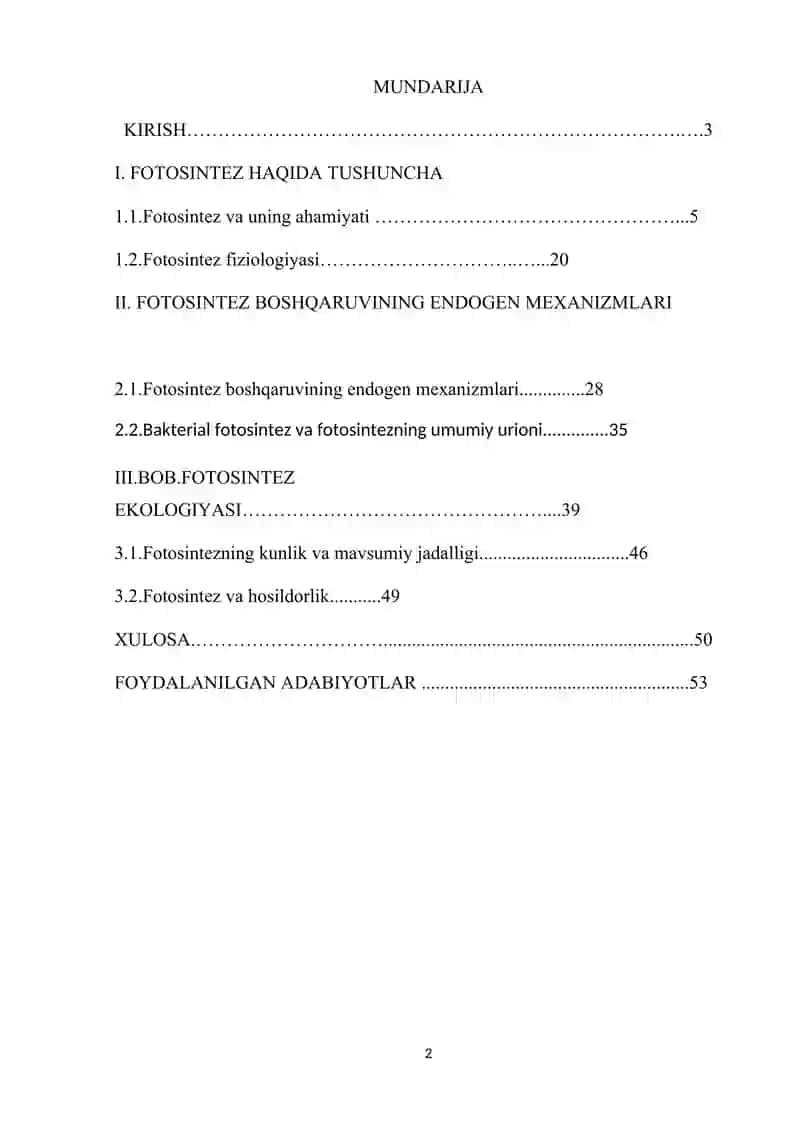 FOTOSINTEZ BOSHQARILISHINING ENDOGEN MEXANIZMLARI 2