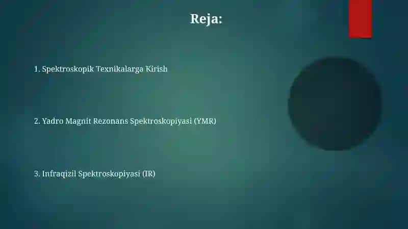 Infraqizil Spektroskopiyasi (IR) 2