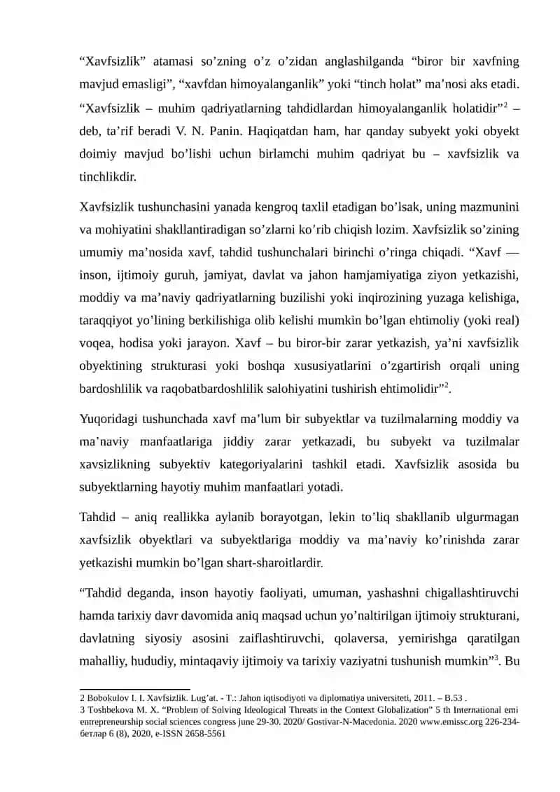 Xavfsizlik kishilik jamiyati mavjudligining muhim sharti 2