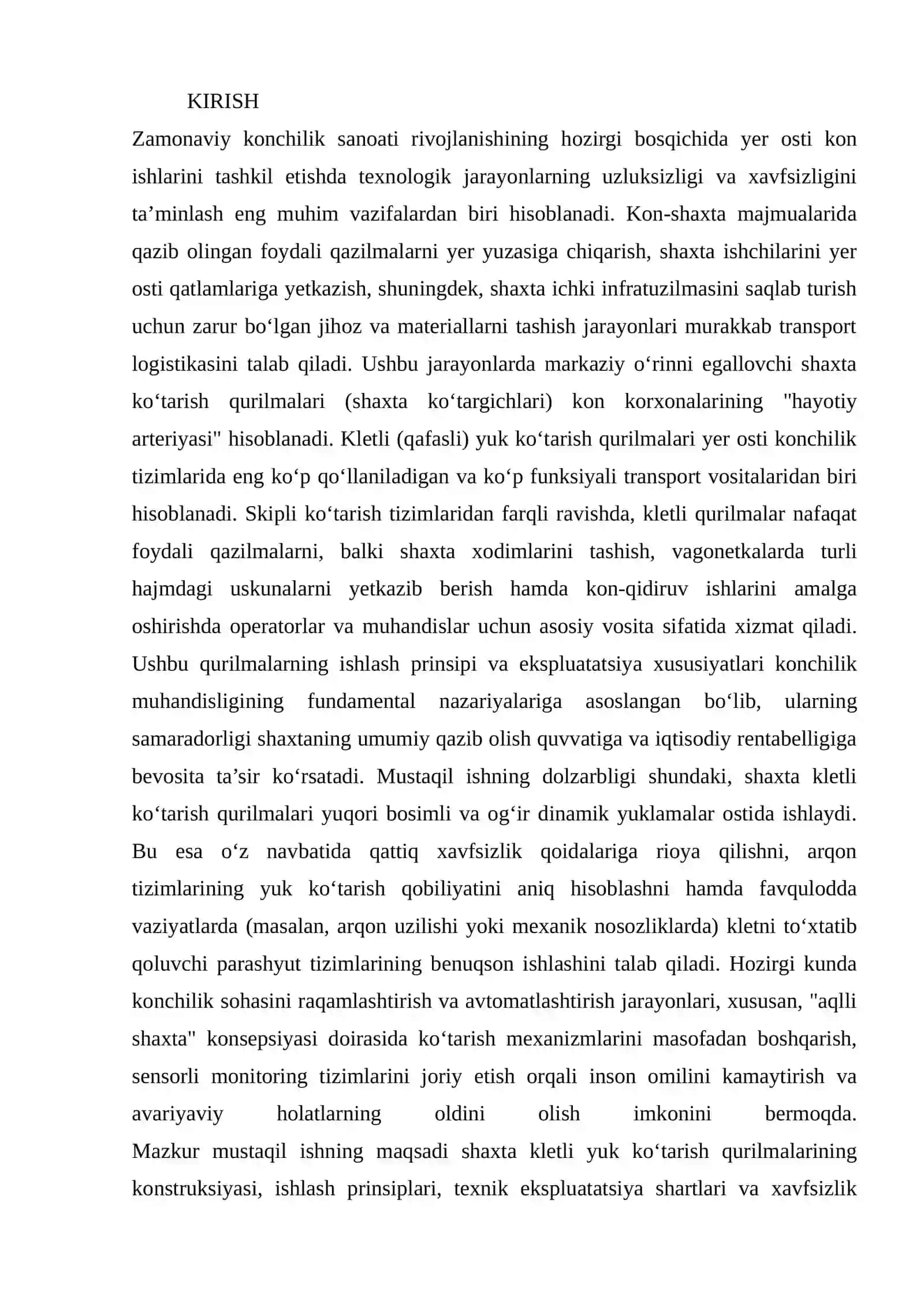 SHAHTA KO‘TARISH QURILMALARI VA ULARNING ISHLASH PRINSIPLARI 2