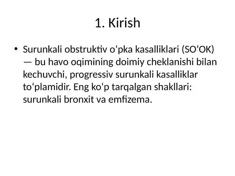 Surunkali obstruktiv o‘pka kasalliklari 2