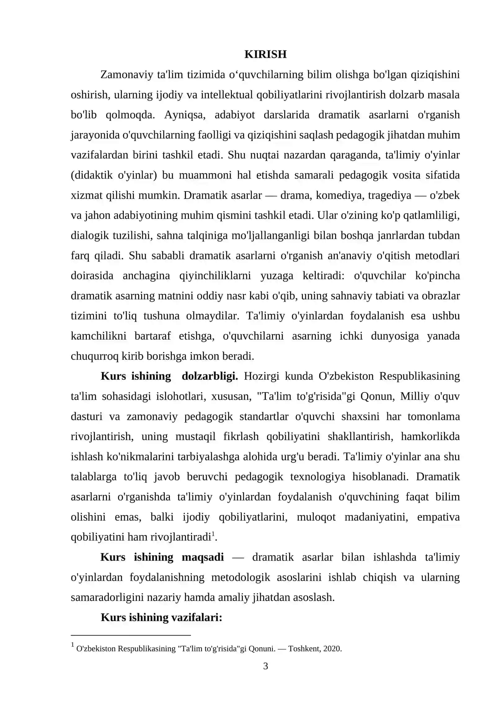 Dramatik asarlar bilan ishlashda ta‘limiy o‘yinlardan foydalanish 2