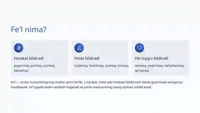 Fe'l Mayllari: O'zbek Tili Grammatikasi 2