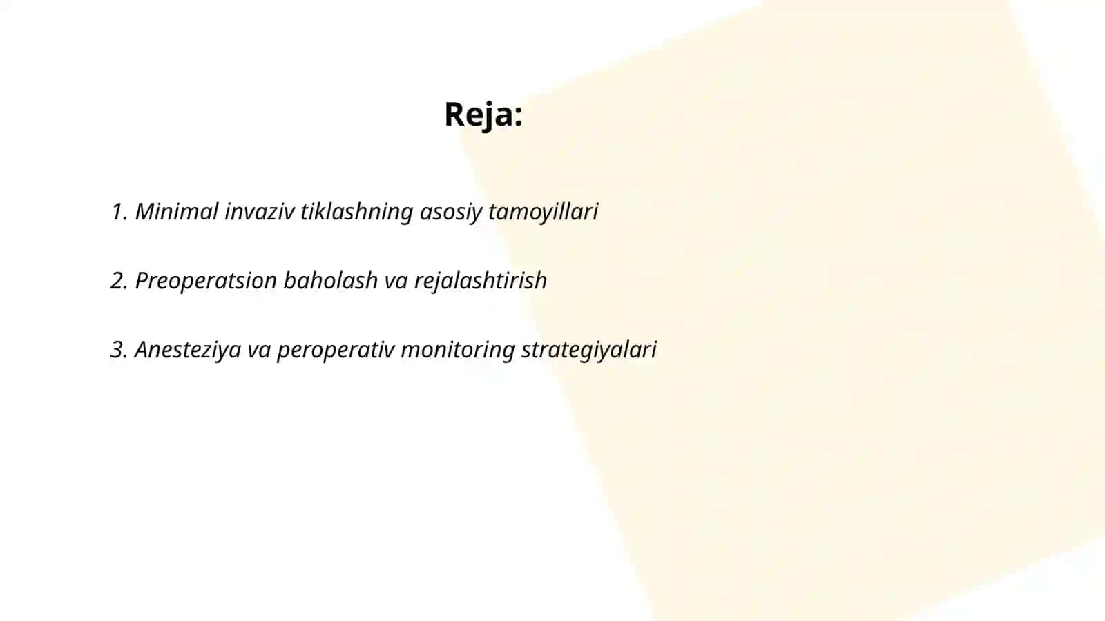 Minimal invaziv tiklash tamoyillari 2