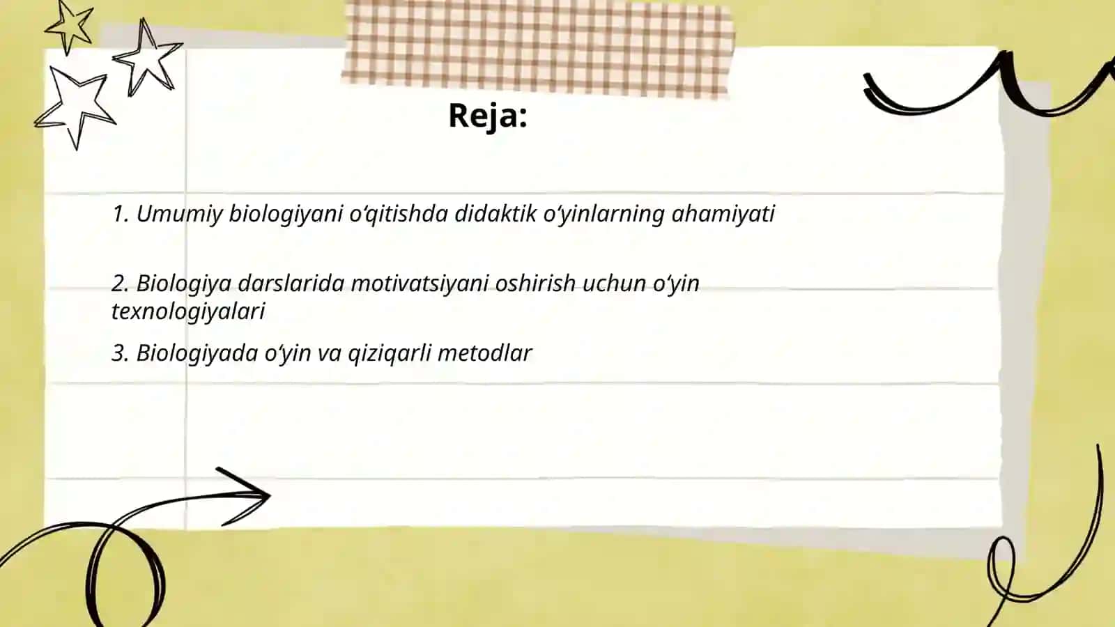 Umumiy biologiyani o‘qitishda didaktik o'yin texnologiyasidan foydalanish 2