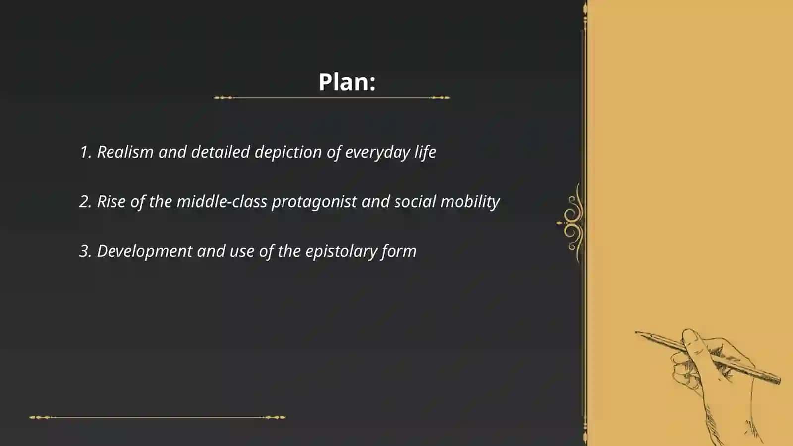 Features of the English novel of the first stage of the Enlightenment 2